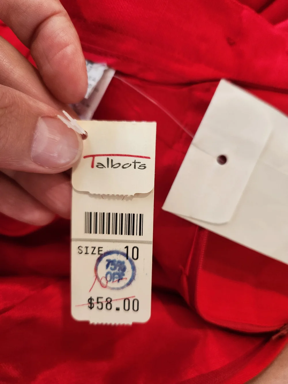 Vintage Skirt NWT 80/90s Talbots Red Midi Pencil SZ 10/ Modern 26